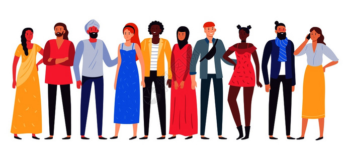 不同肤色的人物头像合集设计图片