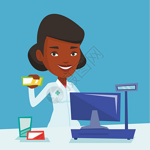 药店」插画_药店」卡通_药店」插图_手绘_板绘_摄图网