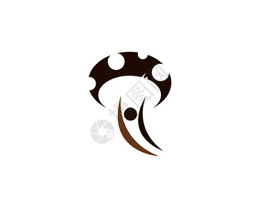 logo尚健康蘑菇标志媒介模板插画