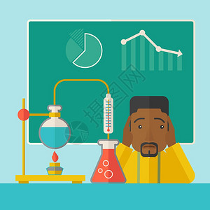 表情害怕的非洲科学教师图片