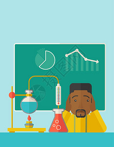 表情害怕的非洲科学教师图片