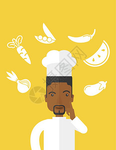 一个欢乐的非洲厨师图片