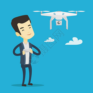 无人驾驶背景插画