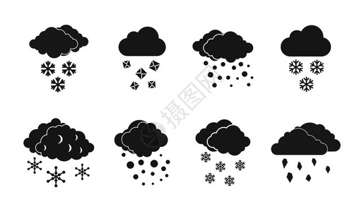 雪天气符号背景