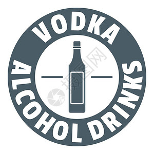 醉腌膏蟹优质伏特加徽标优质伏特加矢量徽标的简单插图用于网站简单