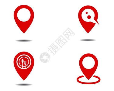 位置定位标志插画_位置定位标志卡通_位置定位标志插图_手绘_板绘_摄