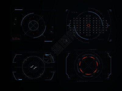 全息图触摸屏幕高技术矢量设计面板图片