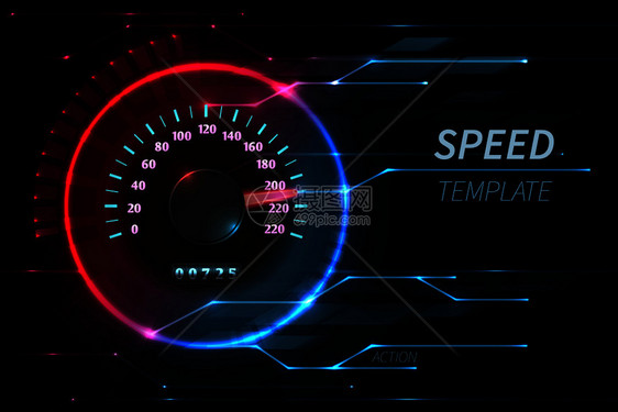汽车速度计赛跑运动驱器演示图片