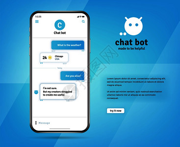 在线聊天室应用程序在现实智能手机屏幕上发布信息eps10矢量概念聊天和对话与机器人电信息智能手机插图图片