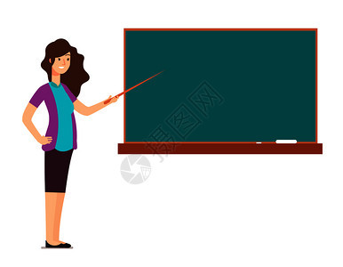 黑板教师妇女在学校课堂图片