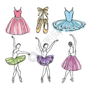 舞者画图手芭蕾舞者图女孩蹈芭蕾女美貌表现手画芭蕾舞者图设计图片