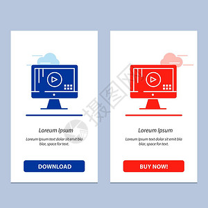 计算机监视器游戏音乐蓝色和红下载现在购买网络部件卡模板图片