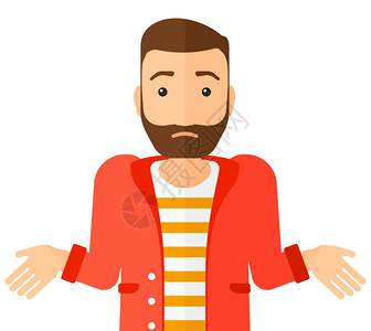 嫰肩困惑的人在肩膀上挥舞插画