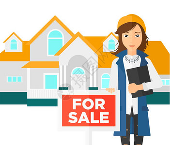 房产插画_房产卡通_房产插图_手绘_板绘_摄图网