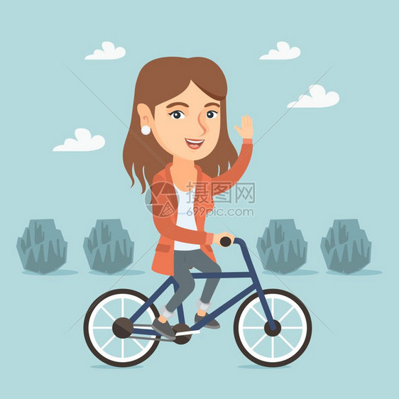 一位骑自行车的人图片