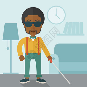 眼镜的盲人高清图片免费下载国际盲人日漫画高清图片免费下载更新于