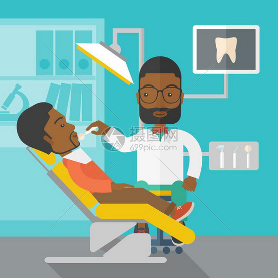 牙医与病人图片
