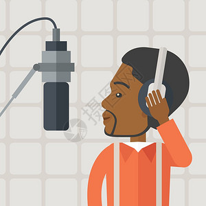 女生头像播报员插画