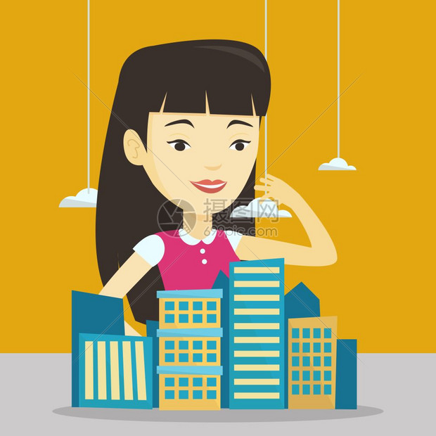 地产经纪人展示社区模型