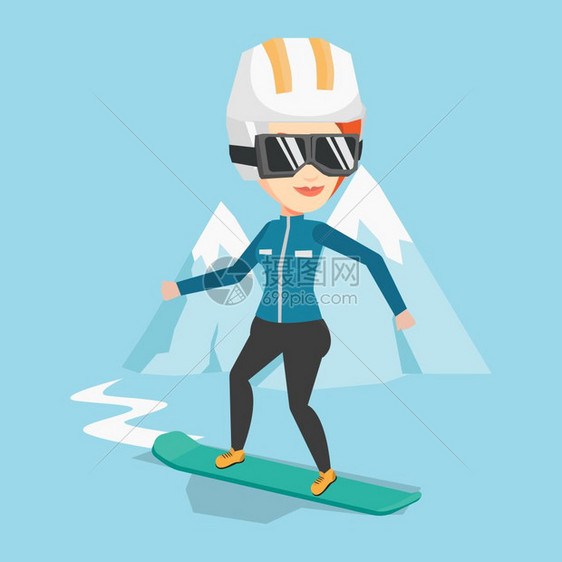 雪山上滑雪的人图片