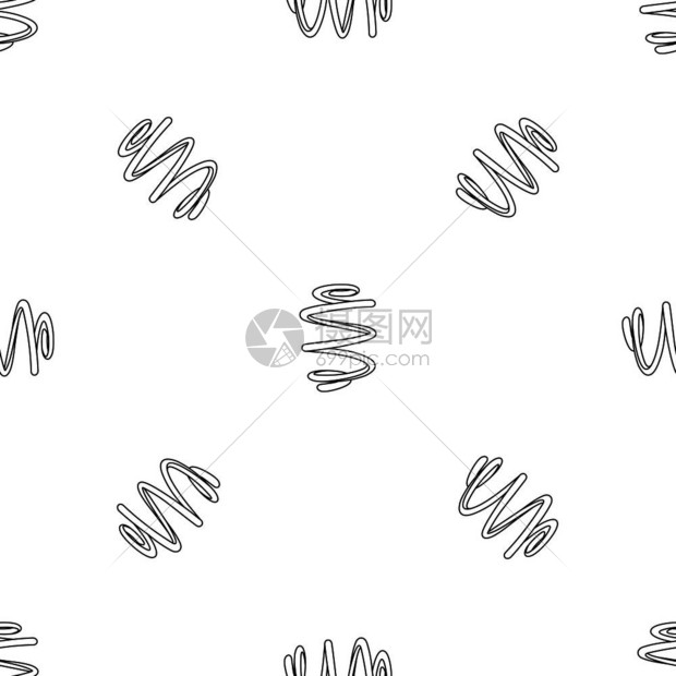 弹簧图案无缝矢量重复几何图图片
