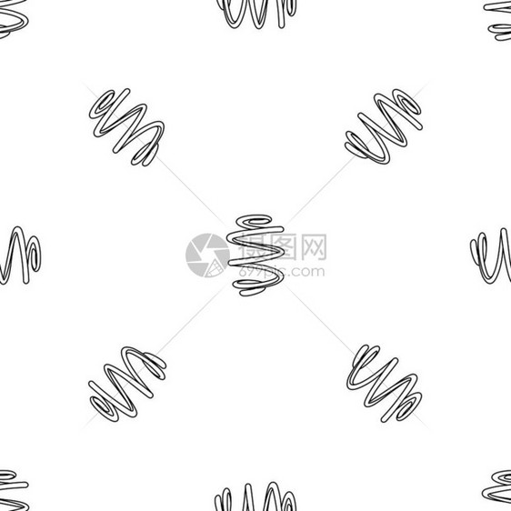 弹簧图案无缝矢量重复几何图图片