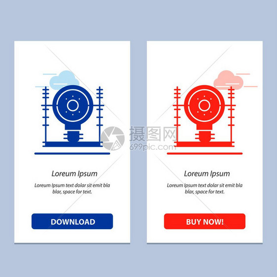 定义能源工程发电蓝红下载购买模板图片