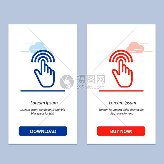 双指手接口启动蓝色和红下载购买网络部件卡模板图片