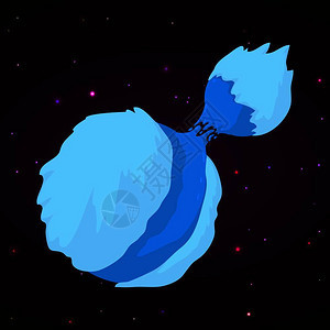 冰行星概念背景卡通风格图片