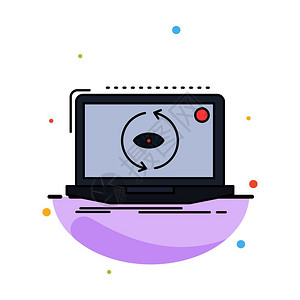 桌面工具系统应用程序新软件更新平面颜色图标矢量插画