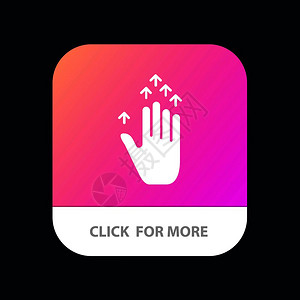 手箭头上移动应用程序按钮以及机器人和iosglyph版本图片
