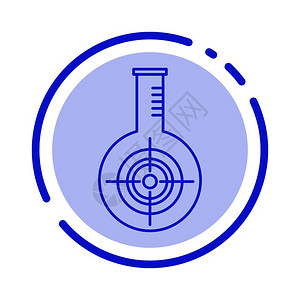 化学玻璃反应实验室目标蓝色点线条图图片