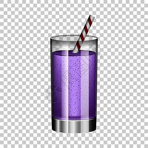 3D紫色色饮料矢量插图图片