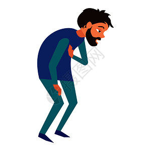 死气沉沉白背景的网络设计中孤立的疲劳病者图示疲劳病者图示卡通风格