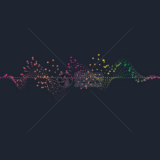声音波矢量说明设计模板图片