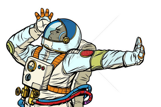 宇航员在太空服上画拒绝羞耻没有拒绝图片