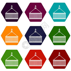 集装箱矢量插画