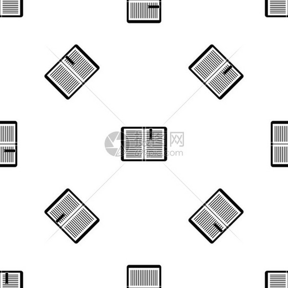 书本以黑色无缝重复图片