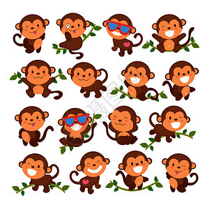 卡通可爱的猴子图片