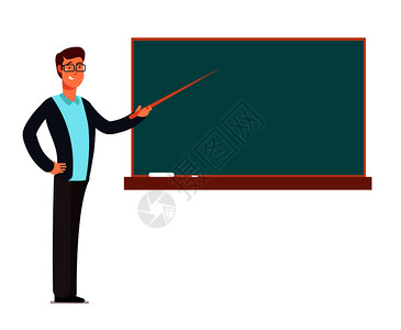 教师在黑板前图片