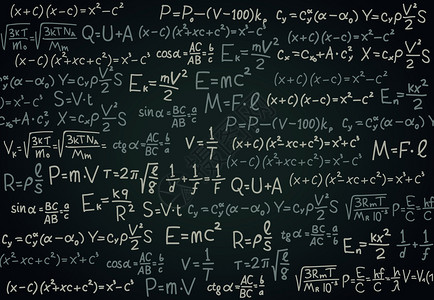 带有科学公式的黑板图片素材