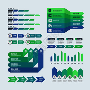 图表投资信息计划战略形解信息矢量模板图片