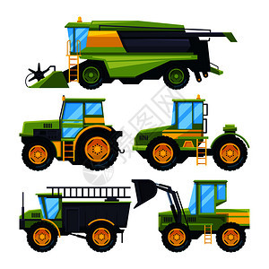 收割机和其他不同农业机械结合图图片