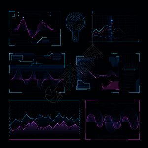 数字音乐波户界面电子图形矢量元素图片