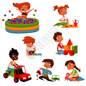 各种游戏和学龄前儿童玩具图图片