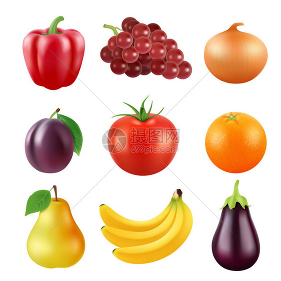 各种水果矢量元素图片
