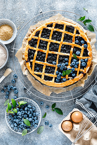 蓝莓华夫饼图片