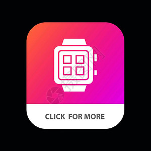 电子家用智能技术手表移动应用程序按钮图片