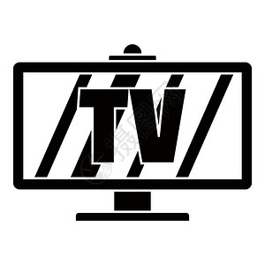led背景屏幕副屏智能现代tv图标简单演示智能现代矢量图标用于孤立