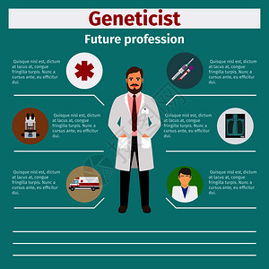 专业遗传学家信息矢量图图片